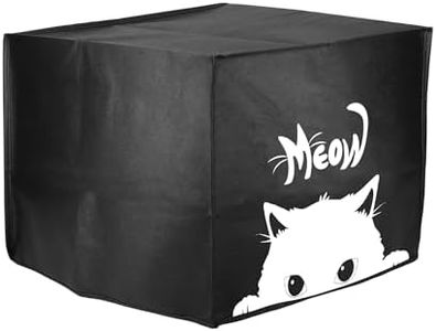 kwmobile Cover Compatible with Philips Essential Airfryer L Cover - For Air Fryer - Curious Cat Black/White