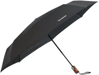 Samsonite Wood Classic S - 3 Section Auto Open Close Short umbrella, 27 cm, black