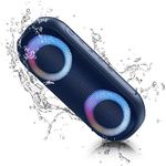 Bluetooth Speakers, Portable Speakers Bluetooth Wireless(100FT Range) with 30W Loud Stereo Sound, IPX7 Waterproof Shower Speakers, RGB Multi-Colors Rhythm Lights, 1000mins Playtime for Indoor&Outdoor