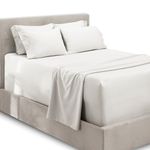 Hearth & Harbor Extra Deep Pocket Sheets - Fits Mattress 18-24 Inches Deep - Extra Deep Pocket California King Size Sheets - 6 Piece Cal King Sheets - Cal King Sheets Deep Pocket, White