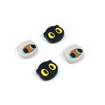 GeekShare Cute Animal Theme Silicone Joycon Thumb Grip Caps,Compatible with Nintendo Switch/OLED/Switch Lite,4PCS - Big-Eyed Cat