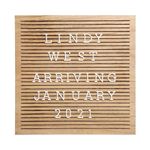 Pearhead Classic Wooden Letterboard for Home Decor, Baby Announcement or Pregnancy Announcement, Baby Keepsake Photo Sharing Prop, Milestone Moments Letterboard