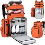 Hanke Cooler Backpack for Travel, Soft Lightweight Insulated Leakproof Backpack Cooler Bag, Portable Picnic Backpack with Removeable Bottle Pocket for Picnic Hiking Camping Beach, Orange