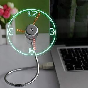 OnetwoUSB LED Clock Fan with Real Time Display FunctionUSB Clock FANSilver1 Year Warranty