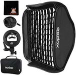 Godox 60x60cm/24x24inch Foldable Grid Softbox + S-Type Bracket Bowens Mount Holder for Studio Photography