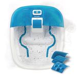 HoMedics Bubble Bliss Deluxe Foot Spa | Massaging Arch, 3 Acupressure Attachments, Splash Guard, Raised Nodes | Creates Bubbles, Improves Circulation, Soothe Tired Muscles, Built-In Storage