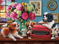 Buffalo Games - Image World - The Writer's Dogs - 750 Piece Jigsaw Puzzle for Adults Challenging Puzzle Perfect for Game Nights - Finished Puzzle Size is 24.00 x 18.00