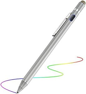 2-in-1 Active Stylus Digital Pen with 1.5mm Ultra Fine Tip for iPad iPhone Samsung Tablets, Work on Touchscreen Phones and Tablets,Good at Drawing and Writing, Grey