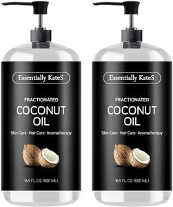 Essentially KateS Fractionated Coconut Oil 33.8 Fl Oz (2 x 16 Fl Oz) - Pack of 2 - Body Oil, Massage Oil, Hair Oil, Carrier Oil for Essential Oils - No Scent