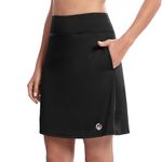M MOTEEPI Skorts for Woman Golf Skirt Knee Length Tennis Athletic Skorts with Pockets, Black, 3X-Large