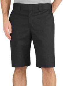 Dickies Men's 11 Inch Relaxed-fit Stretch Twill Work Short, Black, 34