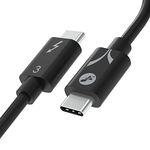 SABRENT Thunderbolt 3 (Certified) USB Type-C Cable | up to 40 Gbps | Supports 100W (5A, 20V) Charging | E-Mark Chip | (7.8"/ 20 cm) in Black (CB-T320)