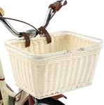 GRANNY SAYS Bike Basket with Handles, Wicker Bike Basket Front, Large Bicycle Basket with Handles, Waterproof Bike Baskets for Adult Bikes, Front Bike Handlebars Baskets