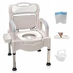 Bedside Commodes, Bedside Toilet, Commode Chair, Height Adjustable Adult Potty Chair For Seniors, Portable Toilets For Home Use, Suitable For People With Disabilities The Elderly & Others