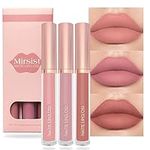 Nude Matte Lipstick Set, Lip Gloss Sets Liquid Lipsticks Long Lasting Non Stick Cup Waterproof Smooth Velvet Pink Moisturizing Lip Stain for Women Makeup