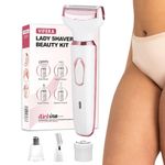 VIFERA 4-in-1 Trimmer for Women | Bikini Trimmer for Women | Eyebrow Trimmer & Facial Hair Removal Machine | 90 Mins Runtime | Type-C Charging | Portable, Quick, Gentle & Painless | (White)