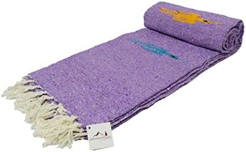 Open Road Goods Yoga Blanket - Thick Mexican Thunderbird Blanket - Handmade and Made for Yoga! (Violet Purple)