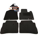 Fully Tailored Deluxe Car Mats to fit Hyundai Santa Fe 2009-2012 - 4 Piece - Black Carpet - Black Trim - Heavy Duty Heel Pad - 20-2068