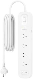 Belkin SurgePro 4-Outlet Surge Protector with Dual USB-C 30W - (SRB005AU2M), Dual USB-C Ports, 2M Power Cord, RCM Safety Certified, $40,000 CEW