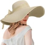 FAVOREAL Womens Sun Hat Straw Hat L