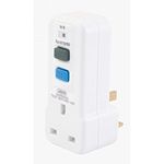 RCD Trip Switch 13 Amp Plug in Socket Circuit Breaker Test Reset RCD White 13A