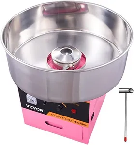 VEVOR Electric Cotton Candy Machine, 1000W Commercial Floss Maker w/Stainless Steel Bowl, Sugar Scoop and Drawer, Perfect for Home, Carnival, Kids Birthday, Family Party, Pink