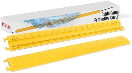 Pyle Durable Cable Ramp Protective Cover - 2,000 lbs Max Heavy Duty Drop Over Hose & Cable Track Protector, Safe in High Walking Traffic Areas - Cable Concealer for Outdoor & Indoor Use PCBLCO19