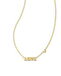 Kendra Scott Love Pendant Necklace, Fashion Jewelry for Women, One Size, Brass Metal