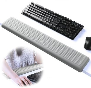 UnivoColors PostureUp L-Shaped Desk Long Wrist Rest Elbow, Non-Slip, Memory Foam, Desk Edge Support, Ergonomic Design for Long-Hour Work (23.6 * 3.9 inch One-Piece Design,Grey)