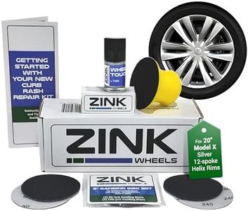 Premium Tesla Wheel Curb Rash Repair Kit for Model X 20-inch Silver Helix Rims - DIY Kit with Color-matched Touch Up Paint - Made in USA