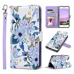 ULAK Wallet Case for iPhone 6s Plus, iPhone 6 Plus Case, Flip Folio PU Leather Kickstand Case with Card Slot Wrist Strap ID Credit Card Pockets for iPhone 6 Plus / 6S Plus 5.5 inch, Blossom