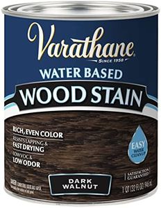 Varathane 381119 Water Based Wood Stain, Quart, Dark Walnut