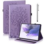 VODEFOX Case for 6.8” Kindle Paperwhite 2023/2024 / 2021- PU Leather Folio Deer Tree Cover with Elastic Band Book Cover for Kindle Paperwhite 11th Generation/Kindle Paperwhite 2024 - Purple