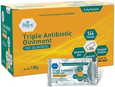 MED PRIDE Triple Antibiotic Ointment [144 Packets x 0.9g Each]- First Aid Antibiotic Cream - Travel-Size Individual Antibiotic Ointment Packets for Burns, Scrapes, Cuts, Wound Care