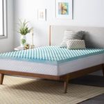 Linenspa 2 Inch Convoluted Gel Swirl Memory Foam Mattress Topper - Promotes Airflow - Relieves Pressure Points - California King