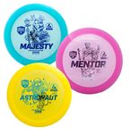 Discmania Mega Distance Disc Golf Set of 3 – Includes 3 High Speed Disc Golf Drivers, High Speed Frisbee Golf Disc Set, Disc Golf Starter Set (Colors Will Vary)