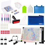 Mlife Diamond Painting A4 LED Light Pad Kit - Diamond Art Light Board with 33PCS 5D Painting Tools, Apply to Full Drill & Partial Drill 5D Diamond Painting with Detachable Stand and Clips