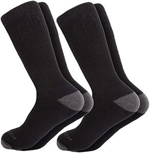 Woolrich Merino Wool Socks 2 Pack - Heavy Duty Hiking Socks for Men (10 Mile Hiker), Black/Grey, X-Large