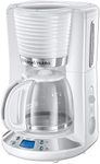 Russell Hobbs Inspire 1.25 Liters Programmable Coffee Maker, Black and White