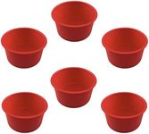 6pcs 4 Inch Silicone Cake Pan for Baking, Round Cake molds Baking Pan Non-Stick Quick Release Suitable for Cheesecake Chocolate Cake Brownie Cake Puddings