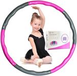 LETAO Hula Hoop for Kids Ages 3-8 | Pink-Gray | Children's Gifts| can be dismantled, Including Electronic Instructions