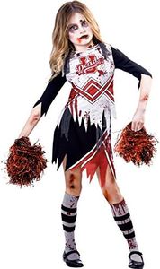 Amscan Girl's Zombie Cheerleader Fancy Dress Costume, Size 7-8 Years