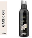 DESICREW Pure Garlic Oil with comb Applicator - Cold Pressed - For Non Sticky Hair Oil For Stronger, Thicker & Glossier Hair, Moisturizer & Softener Oil (100 ml)