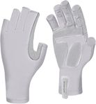 Riverruns UPF 50+ Fingerless Fishing Gloves- Fishing Sun Gloves- UV Protection Gloves Men and Women Fishing, Boating, Kayaking, Hiking, Running, Cycling and Driving.