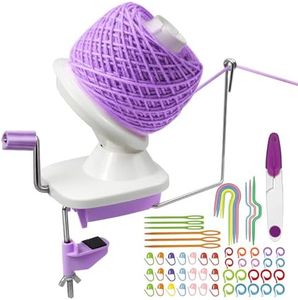 Essovee Yarn Ball Winder, Efficiently Yarn Cake Winder with Lower Noise for Crochet Knitting Combo Easy Installation 3.5 oz Portable Spinner for Crocheting Lavender Purple