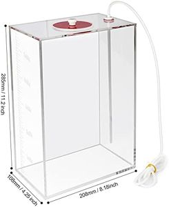 Aquarium Choice Acryli Made Liquid Storage Bucket Doing Pump Reservoir Container (4.7 * 7.4 * 10.9 Inch;5000ml/5L（Red）)