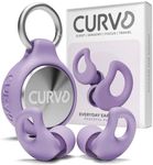 CURVD Everyday Earplugs + Case Clip Bundle, the perfect earplug for sleep, travel, noise sensitivity/canceling + Case Clip package portable waterproof container & silicone sleeve for Ear plugs(Purple)