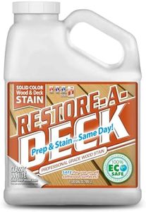 Restore-A-Deck Solid Color Stain for Decks & Exterior Wood (1 Gallon, Classic White)