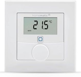 Homematic IP Wandthermostat mit Luftfeuchtigkeitssensor, Smart Home, digitales Thermostat Heizkörper/Fußbodenheizung mit App, Alexa, Google Home, Temperaturmessung, Energie sparen, 156669A0