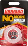 UniBond No More Nails On A Roll, Double-Sided Tape for Reliable Instant Bonding, Multipurpose Adhesive Tape/ Strips for Indoor/Outdoor Use, 19mm x 1.5m